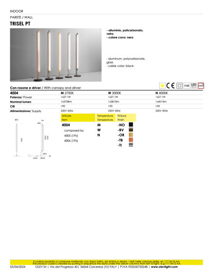 Trisel Pt | Lampade pavimento | OLEV