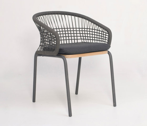 Ace Dining Armchair - Charcoal | Chairs | Design Pergola