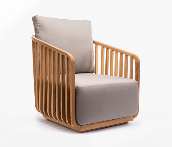 Alvin Lounge Chair - Naturalteak - Taupe | Sessel | Design Pergola