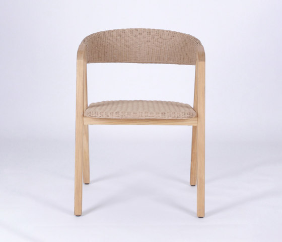 Clip Wood Dining Armchair, Beige Rope | Chairs | Design Pergola