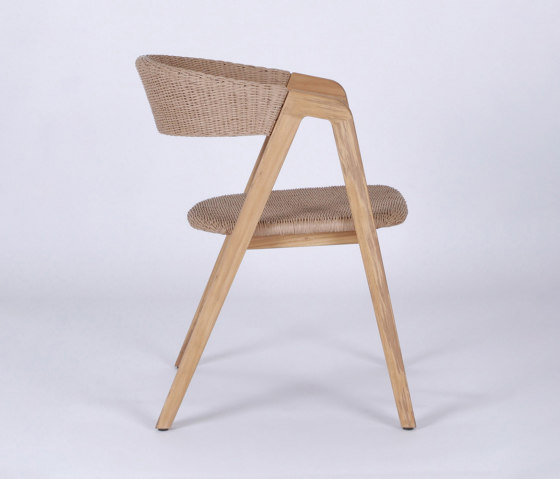 Clip Wood Dining Armchair, Beige Rope | Sedie | Design Pergola