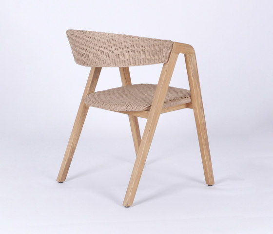 Clip Wood Dining Armchair, Beige Rope | Chairs | Design Pergola