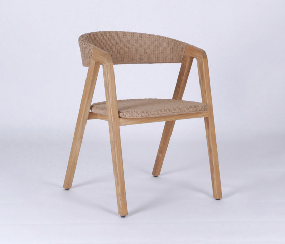 Clip Wood Dining Armchair, Beige Rope | Stühle | Design Pergola