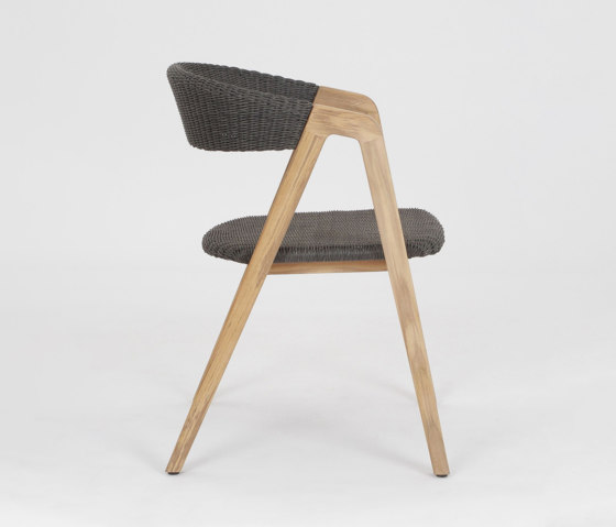 Clip Wood Dining Armchair, Charcoal | Chaises | Design Pergola