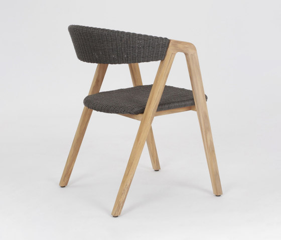 Clip Wood Dining Armchair, Charcoal | Chaises | Design Pergola