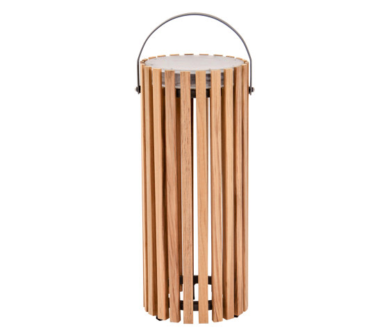 Cube Lamp Large H51cm - Natural Teak | Éclairage sol extérieur | Design Pergola