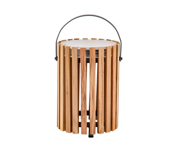 Cube Lamp Small H31cm - Natural Teak | Lámparas exteriores de suelo | Design Pergola