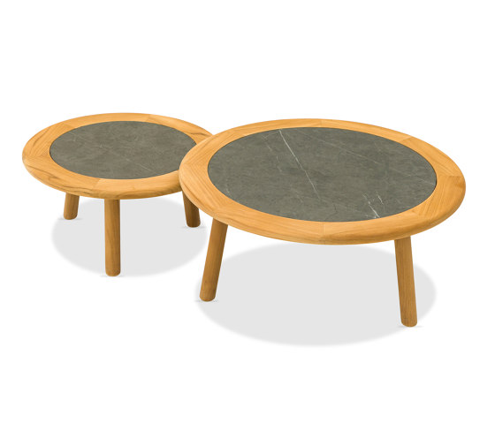 Helen ALU Coffee Table D60xH28cm, Teak Leg | Mesas de centro | Design Pergola