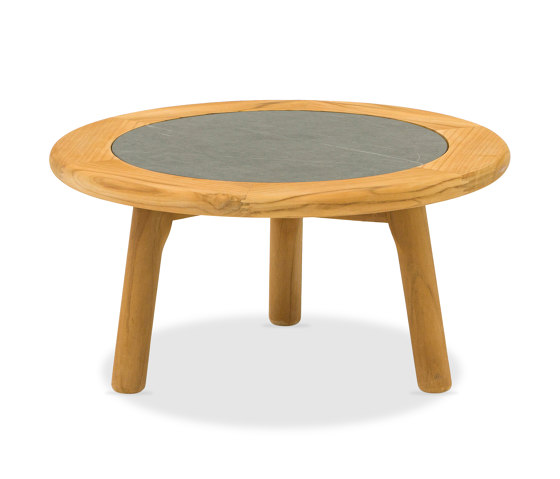 Helen ALU Coffee Table D60xH28cm, Teak Leg | Mesas de centro | Design Pergola