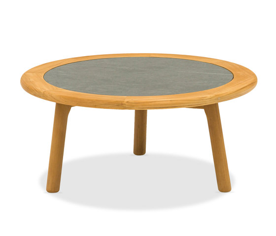 Helen ALU Coffee Table D80xH34cm, Teak Leg | Tavolini bassi | Design Pergola