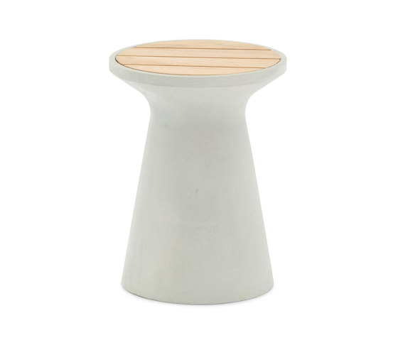 Lille Side Table - Light Grey - Teak | Tables d'appoint | Design Pergola