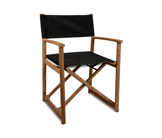 Milano Teak Director's Chair - Charcoal | Chaises | Design Pergola