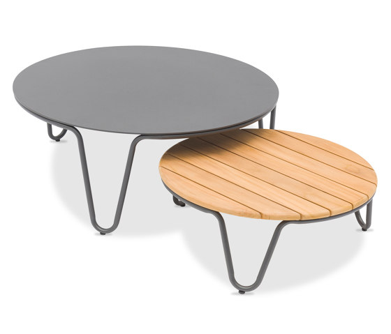 Nina Round Coffee Table D60xH22.5cm, Teak Top | Tavolini bassi | Design Pergola