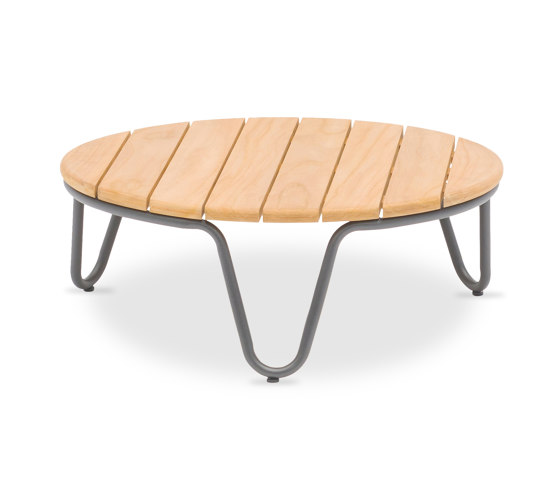 Nina Round Coffee Table D60xH22.5cm, Teak Top | Mesas de centro | Design Pergola