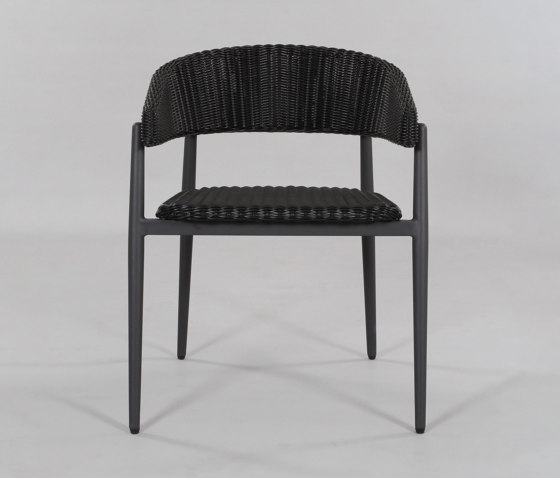 Olivia ALU Dining Armchair, Charcoal | Sillas | Design Pergola