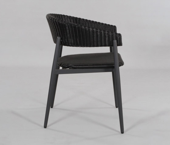 Olivia ALU Dining Armchair, Charcoal | Chairs | Design Pergola