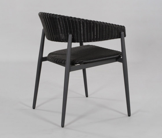 Olivia ALU Dining Armchair, Charcoal | Chairs | Design Pergola