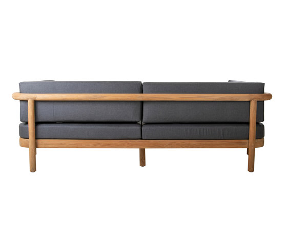 Vera Teak 3-Seater Sofa - Natural Teak - Grey Cushions | Canapés | Design Pergola