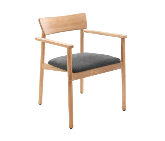 Vera Teak Upholstered Armchair - Natural Teak - Grey Cushions | Stühle | Design Pergola