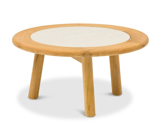 Helen ALU Coffee Table D60xH28cm, Teak Leg | Mesas de centro | Design Pergola