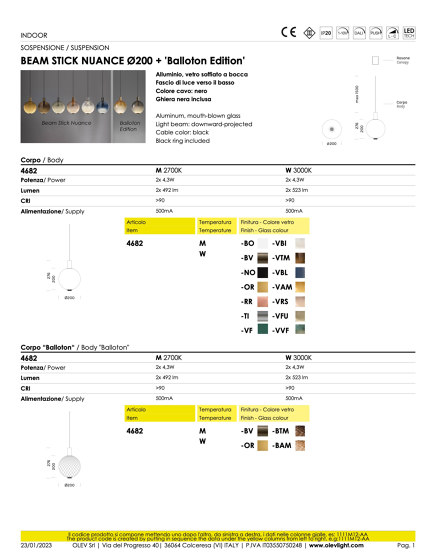 Beam Stick Nuance | Lámparas de suspensión | OLEV