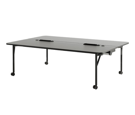 DOUBLE FOLDING WORKBENCH WITH ELECTRIFICATION | Contract tables | HOWE