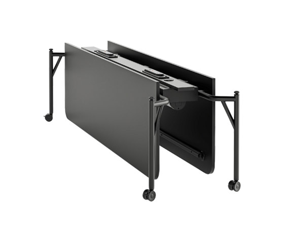 DOUBLE FOLDING WORKBENCH WITH ELECTRIFICATION | Objekttische | HOWE