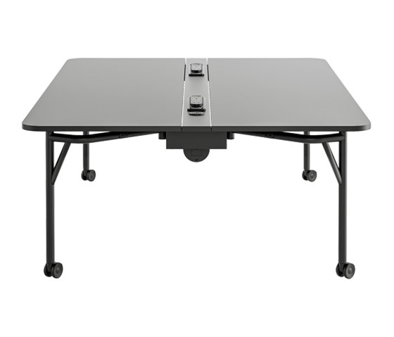 DOUBLE FOLDING WORKBENCH WITH ELECTRIFICATION | Contract tables | HOWE