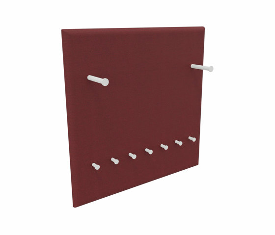 Pillow Grid | Panel for 2x3 coat hangers and 7 coat hooks | Lavagne / Flip chart | Cascando