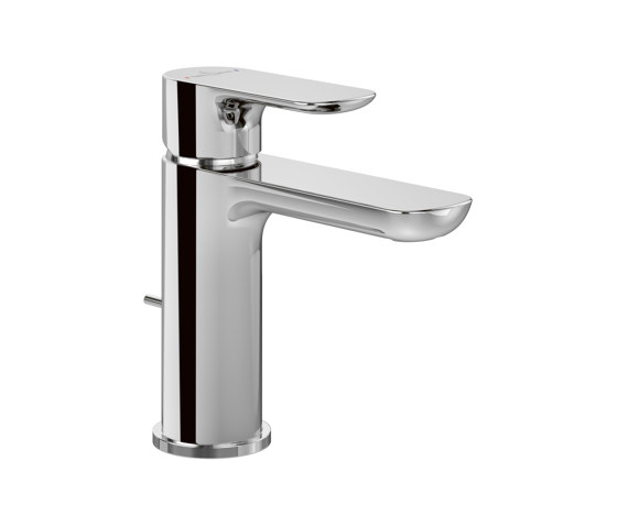 O.novo | Robinetterie monocommande pour lavabo avec dispositif de vidange à tirette, Chrome | Robinetterie pour lavabo | Villeroy & Boch