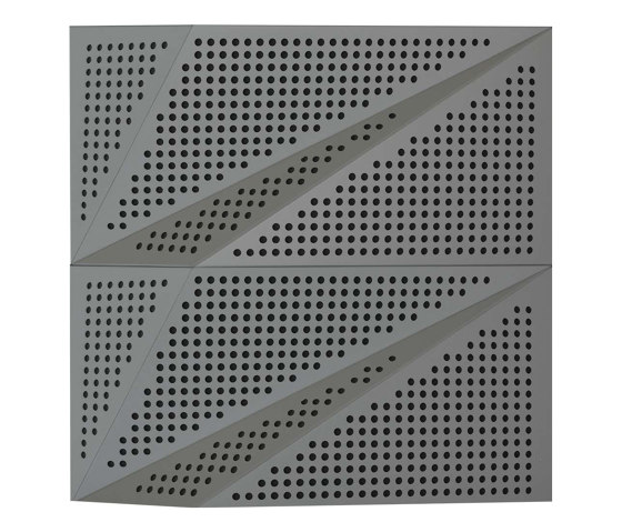 Tora Panel Grey Lacquer Matte With 2cm Perforation | Facade systems | Mikodam