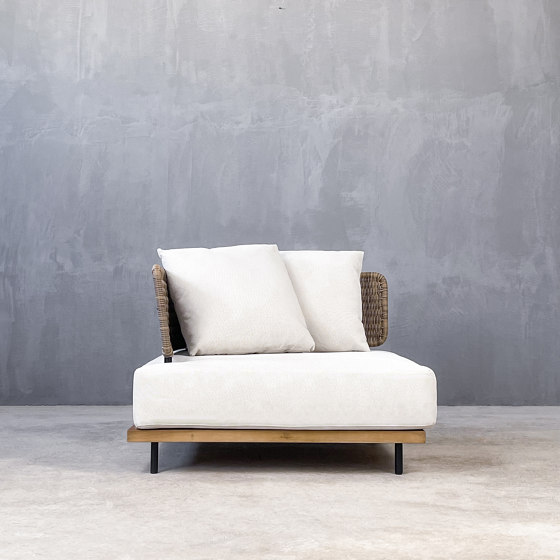 Kanso | Letizia Corner Element Sofa Teak Αluminium | Divani | Set Collection