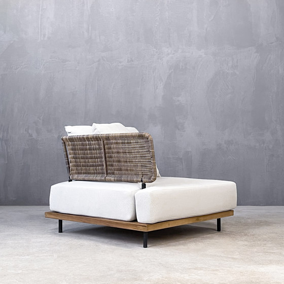 Kanso | Letizia Corner Element Sofa Teak Αluminium | Divani | Set Collection