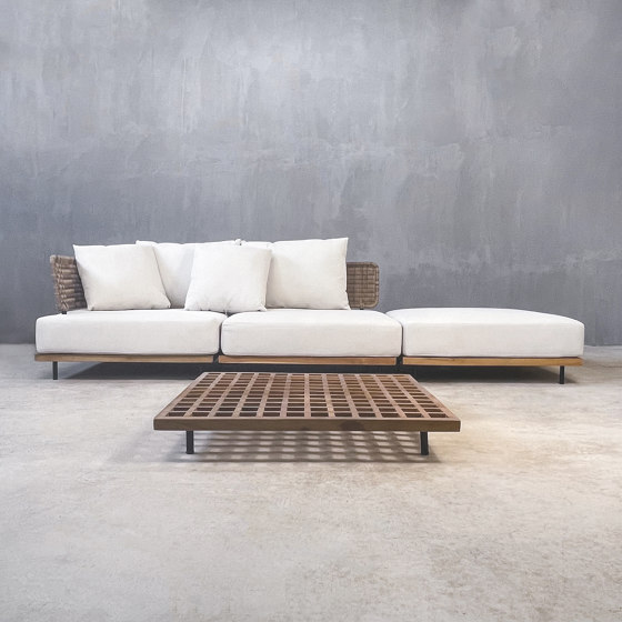 Kanso | Letizia Corner Element Sofa Teak Αluminium | Divani | Set Collection