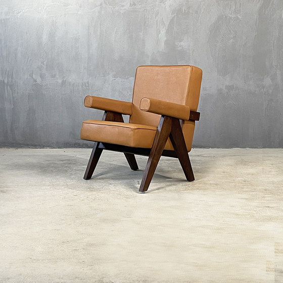 Slow Reclaimed | The Chandi Leather Lounge Armchair | Armchairs | Set Collection