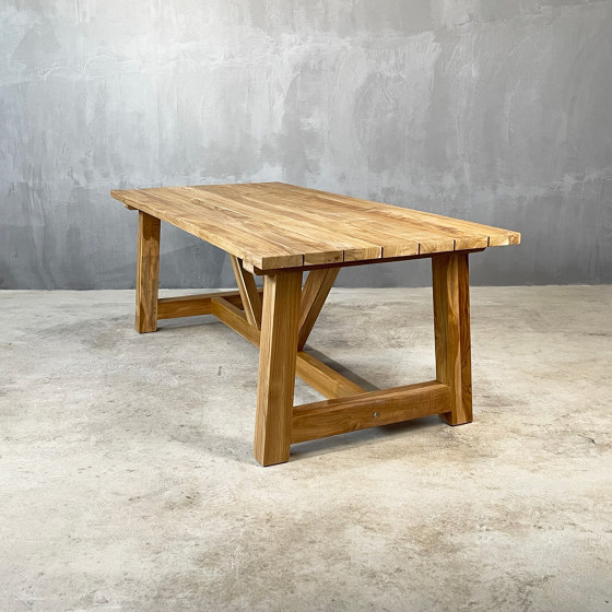 Slow | Lincoln Table Brushed Teak Grade B' 220 | Tables de repas | Set Collection