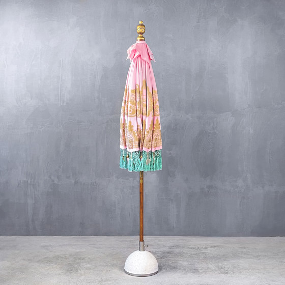 Kanso | Durian 185 Umbrella Teak Bamboo Pink | Parasoles | Set Collection