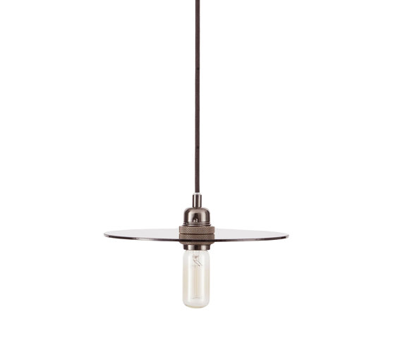 Circle Shade Smoked Glass / Steel / Medium | Suspended lights | Frama