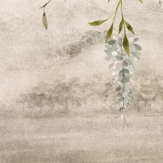 Brouillard de Fleurs Marron | Wall coverings / wallpapers | k'moor