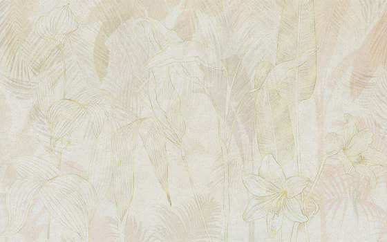 Gold Flowers Light | Wall coverings / wallpapers | k'moor