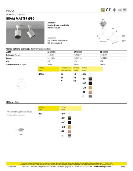 Beam Master 80 | Deckenleuchten | OLEV