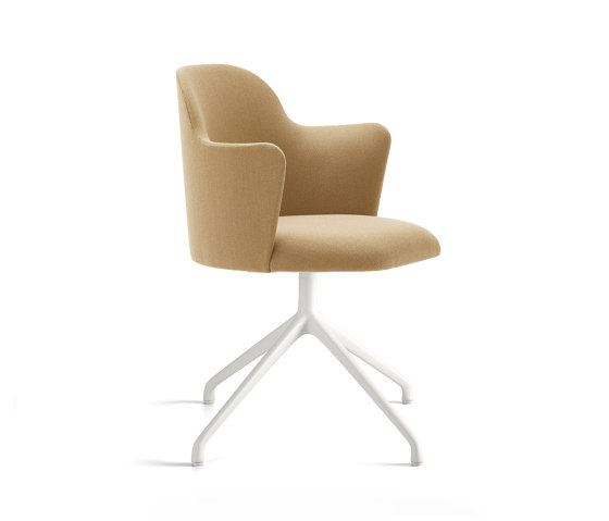 Aleta chair - pyramid swivel base with armrest | Chairs | viccarbe