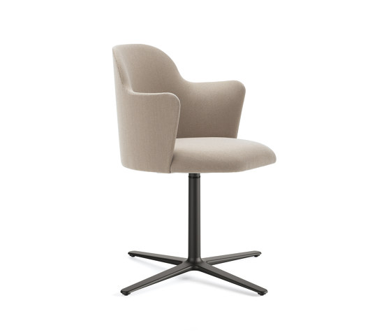 Aleta chair - flat swivel base with armrest | Chairs | viccarbe