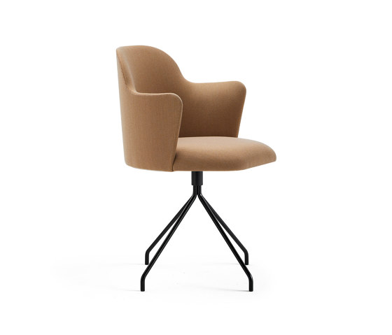 Aleta chair - swivel base with armrest | Chairs | viccarbe