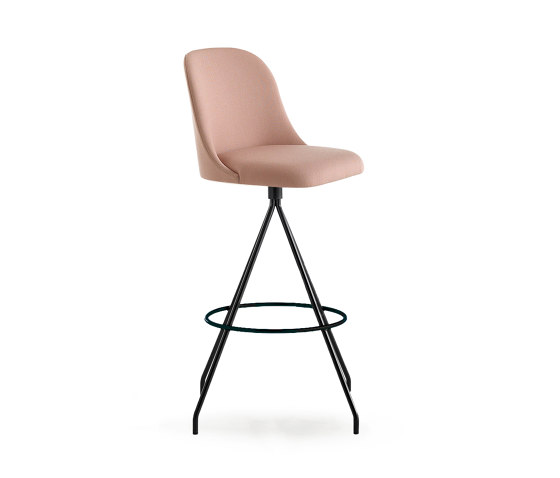 Aleta stool - swivel base bar height & high backrest | Sgabelli bancone | viccarbe