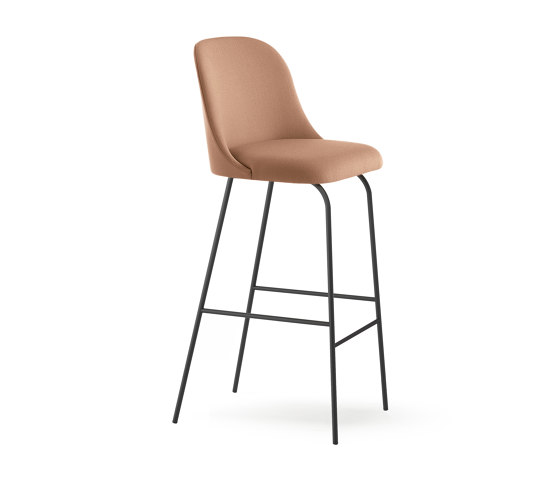 Aleta stool - fixed base counter height & high backrest | Bar stools | viccarbe