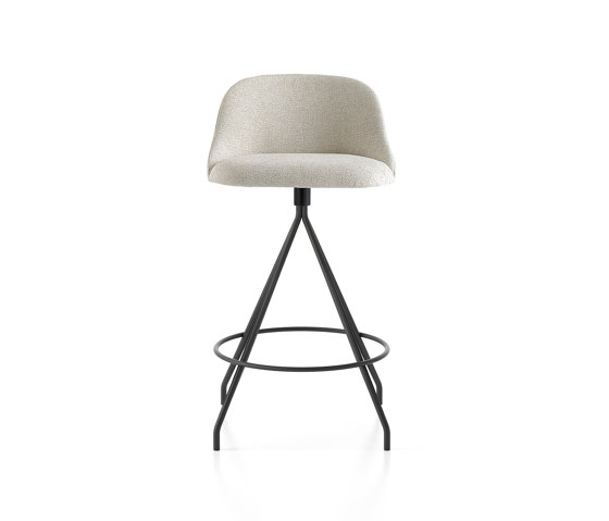 Aleta stool - swivel base counter height & low backrest | Tabourets de bar | viccarbe