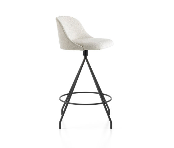 Aleta stool - swivel base counter height & low backrest | Bar stools | viccarbe