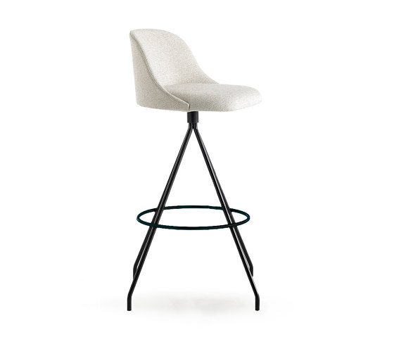 Aleta stool - swivel base bar height & low backrest | Bar stools | viccarbe