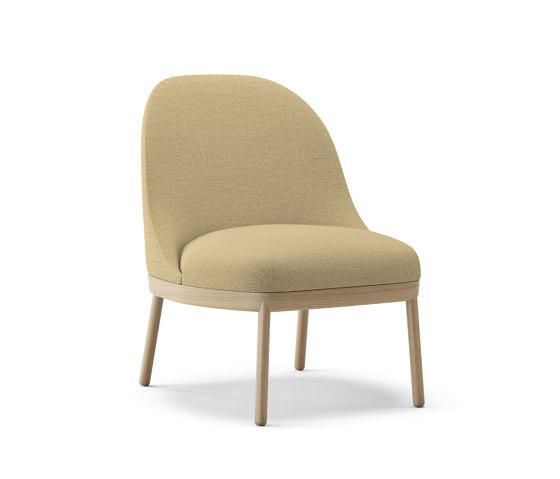 Aleta lounge chair with wooden base | Poltrone | viccarbe